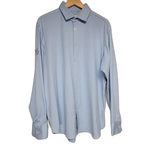 Mizzen+Main Spinnaker Men's Blue Long Sleeve Button Shirt - XL - Picture 1 of 7